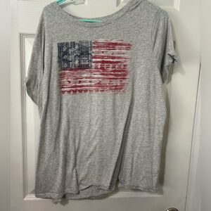 American flag tee EUC size 1X